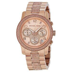 Michael Kors Runway Rose Gold Tone Lady’s Chronograph Watch MK5827